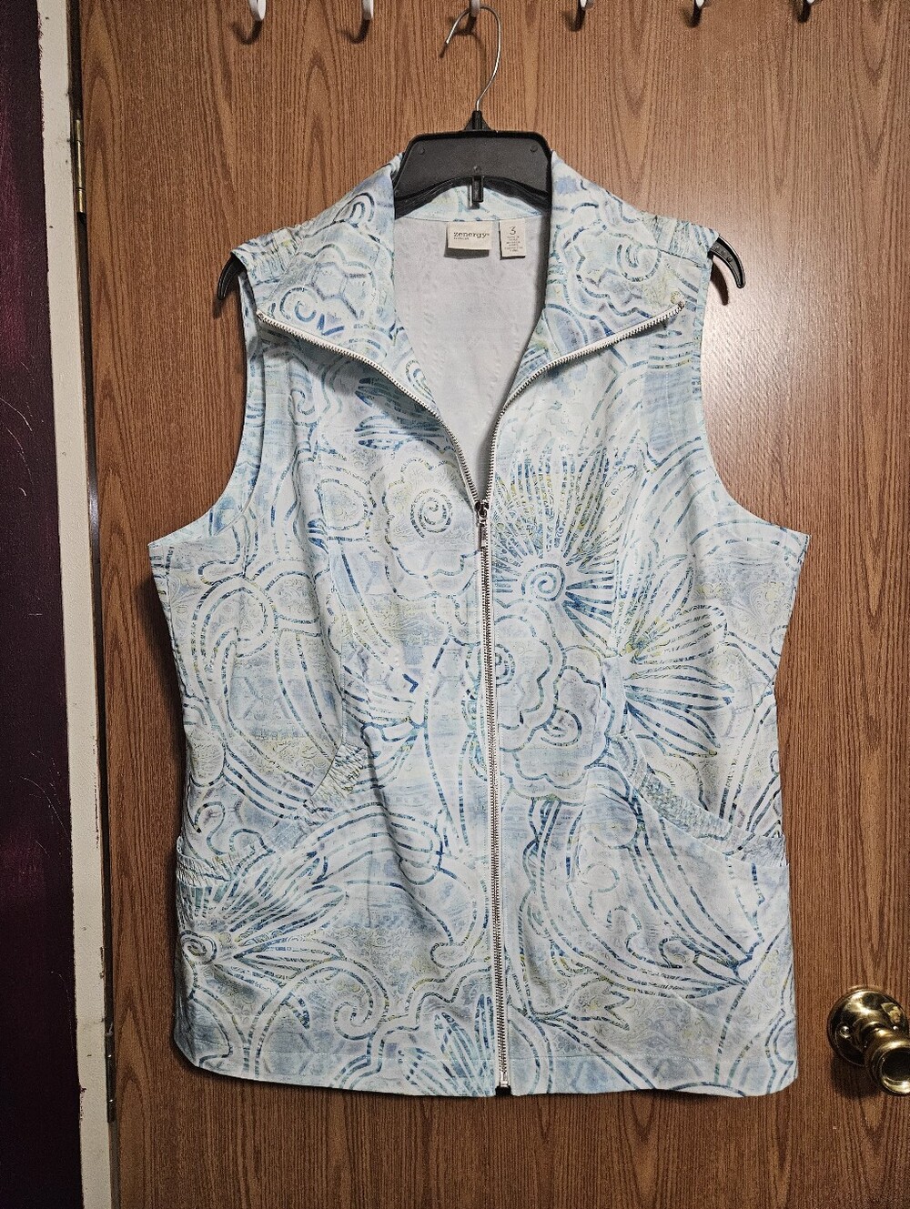 Zenergy By Chicos Full Zip Arhletic Golf/tennis Vest Tank Top Size 3/XL!